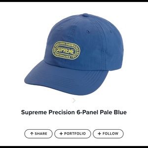 Supreme Precision 6 Panel Hat Pale Blue